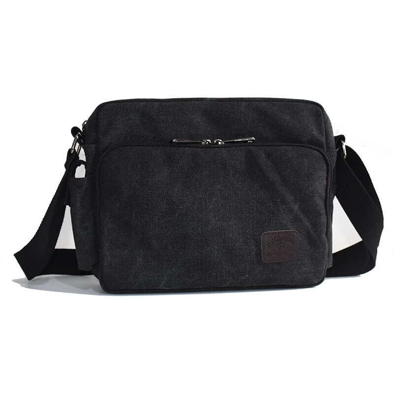 Hommes Toile Sac décontracté Voyage hommes Sac À Bandoulière De Luxe Hommes Messenger Sacs: black