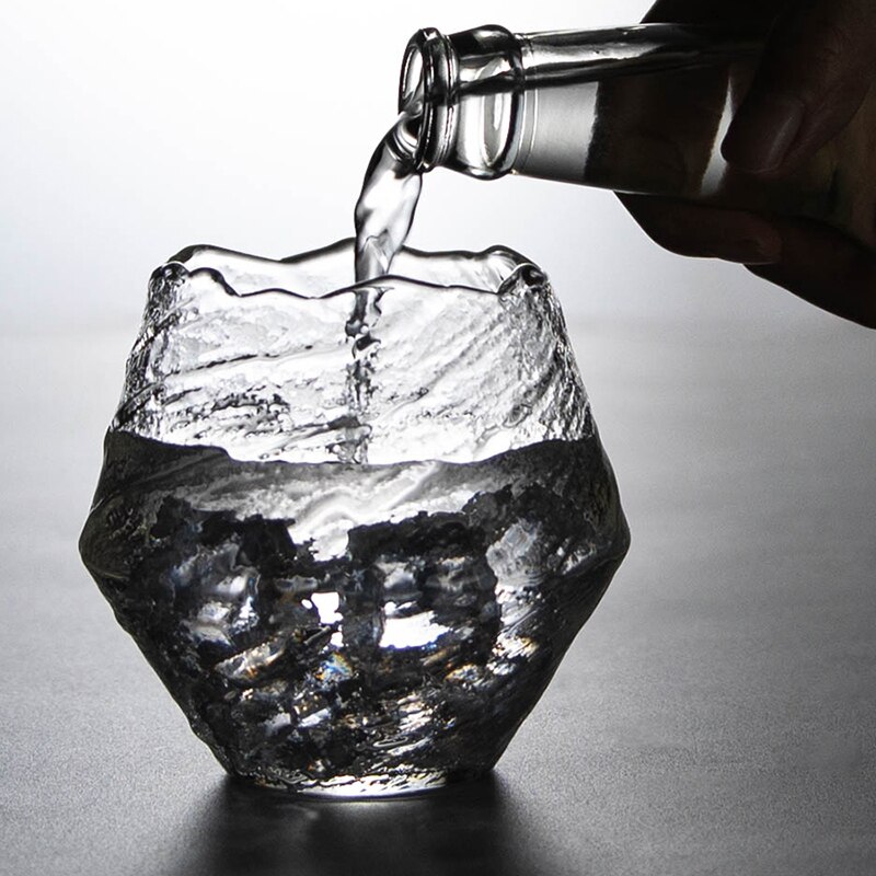 1Pc Japanese Handmade Hammered Whiskey Glass Heat-resistant Juice Cup Liquor Whisky Crystal Wine Glass Home Drinkware Bottle Mug