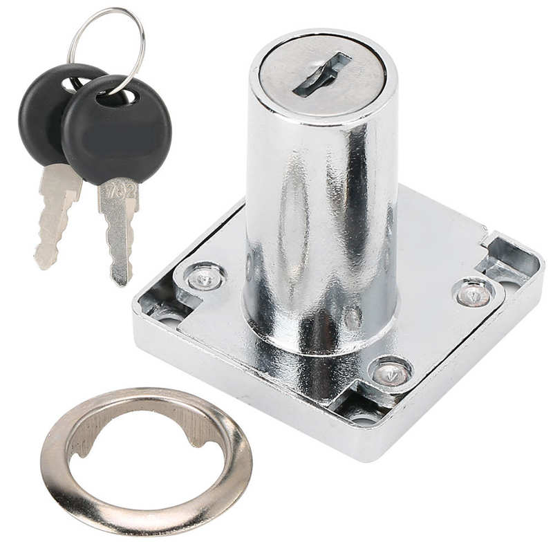 3Pcs/Set Desk Drawer Lock with Key Office Cabinet Wardrobe Mailbox Door Lock Hardware Accessory Household Supplies