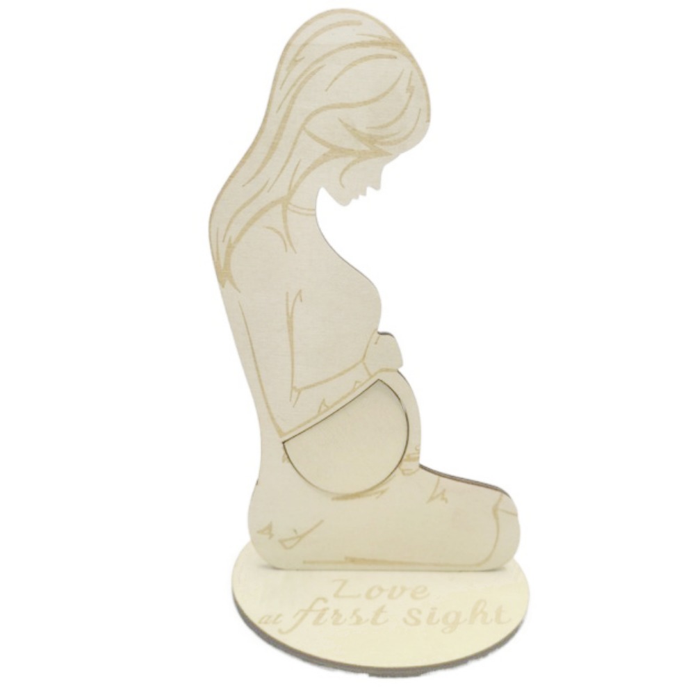 Kreative Handwerk Ultraschall Fotorahmen Holz DIY Baby Ultraschall Stand Zeichen handgemachte Baby Ultraschall Familie: verrotten
