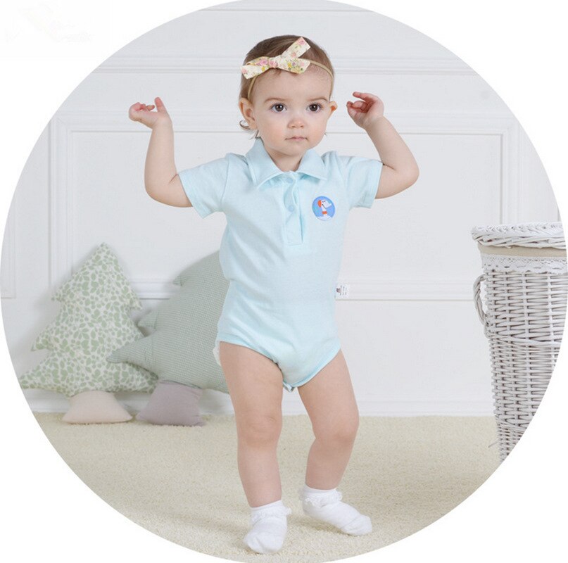 Einzelhandel Sommer Baby Body Kleidung Infant Körper Babys Baumwolle Revers Kurzarm Kleidung Overall Neugeborenen Baby Kleidung