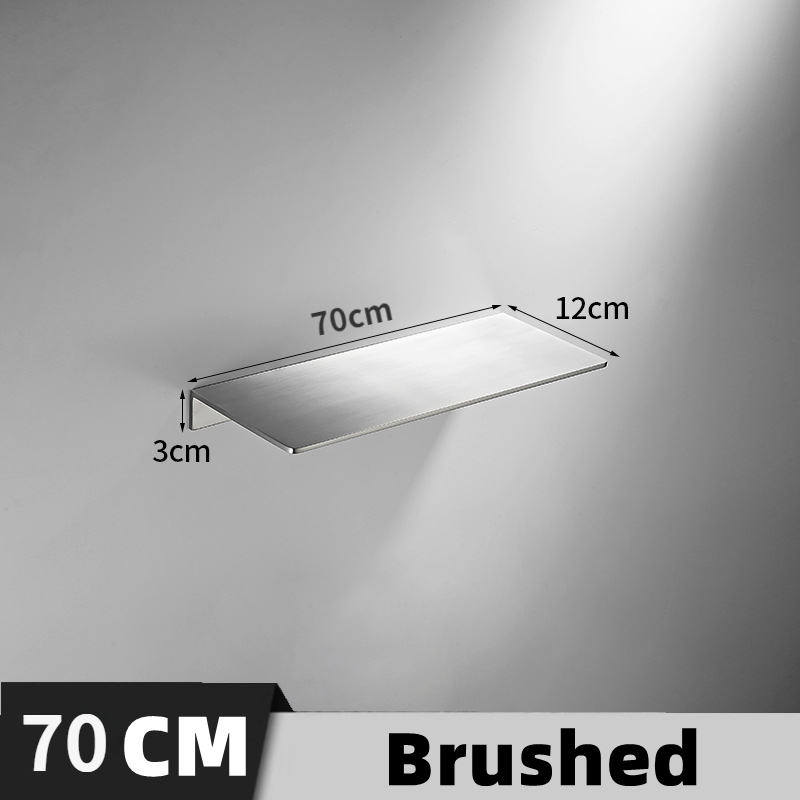 Estante de baño negro/cromo, estantes esquineros gruesos de acero inoxidable, toallero, soporte para champú, estante de almacenamiento de cocina de 60 /70 /80cm: YELLOW