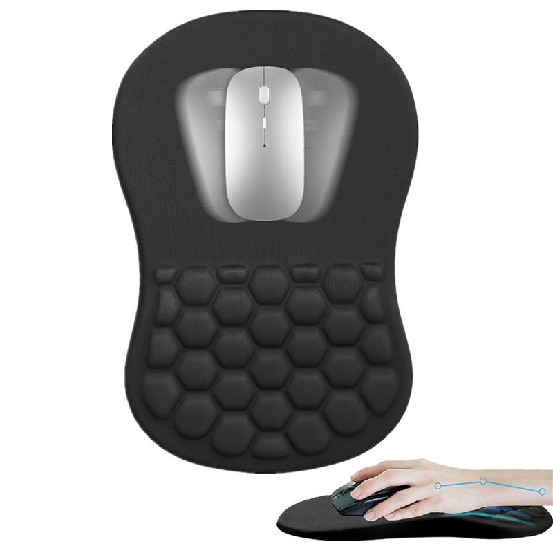 Ergonomische polssteun muismat Comfortabele polssteun Antislip muizenmat Geheugen katoenen muismat voor pc-laptopcomputer