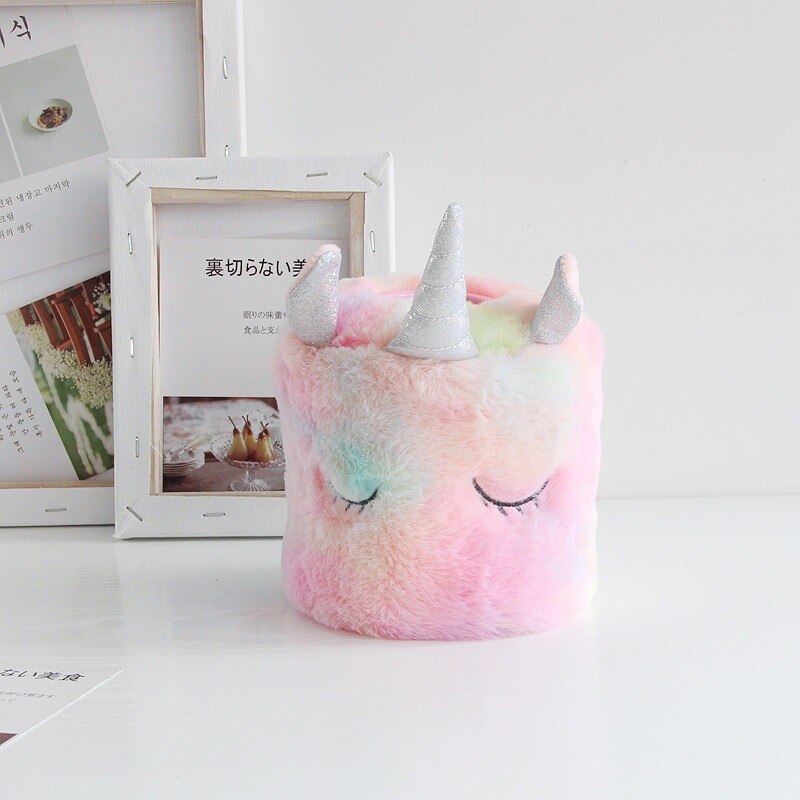 licorne serviette ensemble boîte à mouchoirs chambre bureau décoration fille coeur tissu ensemble I rose rose en peluche maison serviette ensemble
