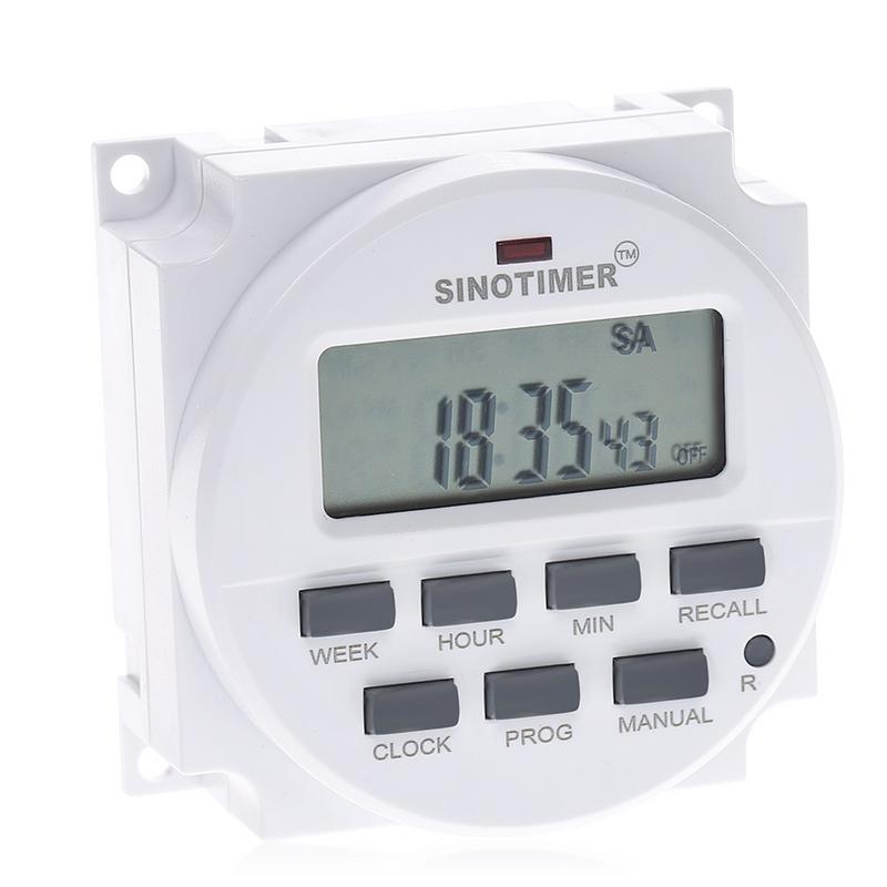 LCD Digital Programmable Timer Switch With UL Listed Relay Inside And Countdown Time Function 220 - 240V 16A AC
