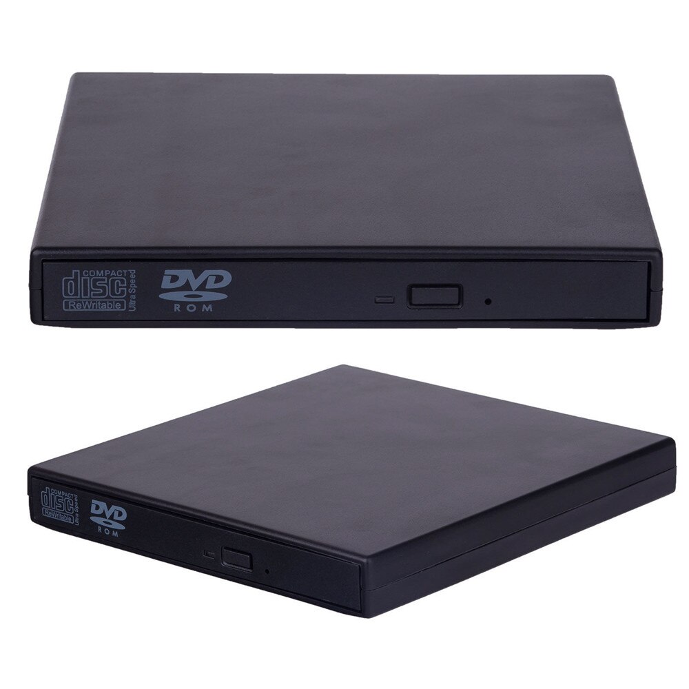 Slim External Optical Drive USB 2.0 DVD Combo DVD ROM Player CD-RW Burner Writer Plug and Play For Macbook Laptop Desktop PC