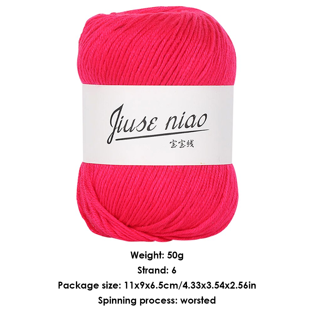 Crochet Hand Stitching Knitting Threads 50g/roll 6-strand Pure Cotton Thin Yarn Cross-Stitch Kit DIY Sewing Skeins Craft