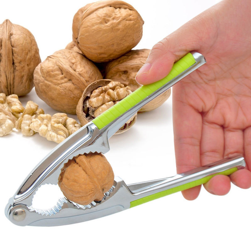 2022 crack mandel valnød hassel filbert nød køkken nøddeknækker shell clip klemme tang cracker pecan hasselnød crack værktøjer: Lysegrøn