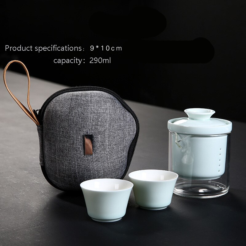 Travel Tea set Cup Drinkware Tea Cup Beautiful and easy teapot kettle Travel Bag: 01