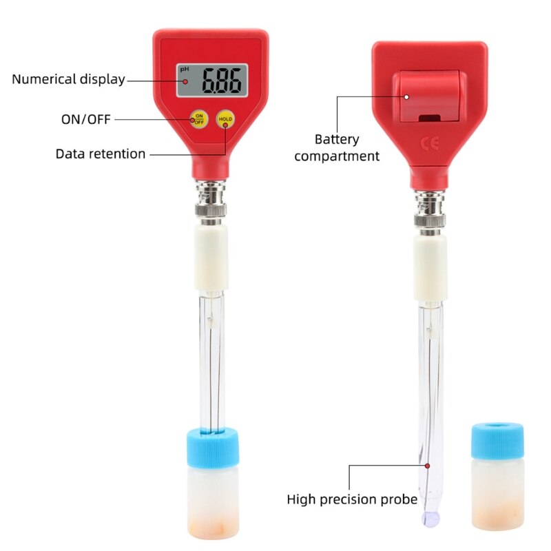 PH-98107 Ph Meter Digitale Zuurgraad Meter, Ph Tester Bodem Meter Tester Voor Planten Bloemen Plantaardige Zuurgraad Vocht Ph Waardering