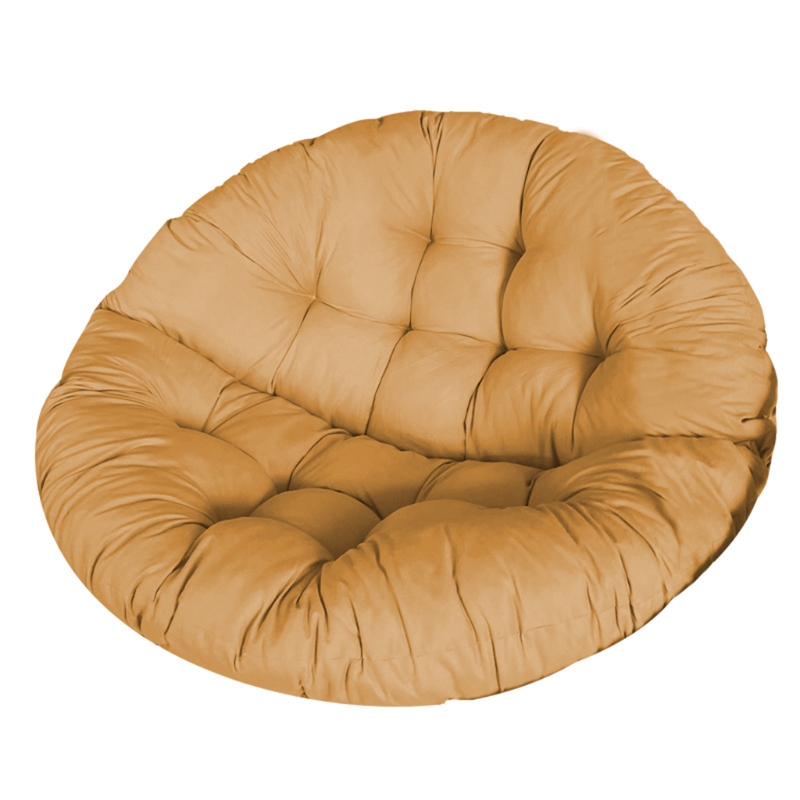 Ronda asiento acolchado cojín Silla de oscilación Mat hamaca ronda Pad asiento silla Nido de Pájaro cojín cesta colgante ronda Mat para casa: Khaki