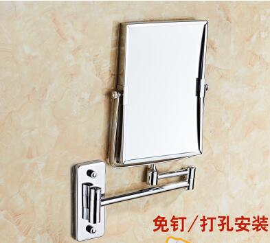 Extendable Magnifying Bathroom Wall Mounted Mirror Mural Light Vanity Makeup Bath Cosmetic Smart Mirrors pf101506: 8inchrectangleSquare