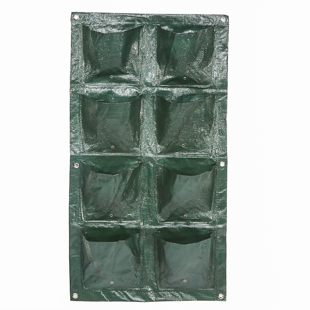 Wall Hanging Planting Bags 8/16 Pockets Green Grow Bag Planter Vertical Garden Vegetable Living Garden Bag Home Supplies: 8