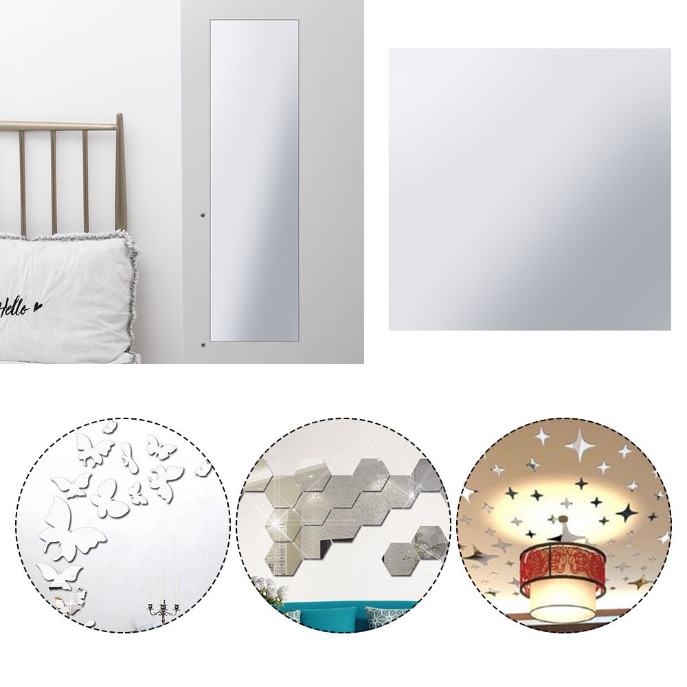 Mirror Stickers Soft Mirror Wall Stickers Acrylic Self-adhesive PET Mirror Sticker DIY Ultra-thin Adhesive stickers