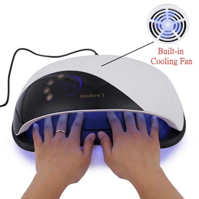 Built-in Cooling Fan Nail Dryer 3 in 1 Quick Dry Fast Curing Gel Lamp For All Kinds of Gel Polish UV Led Nail Lamp: Modern 1 / US