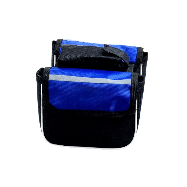 Fietstas mountainbike voortas bovenbuis tas zadeltas dwarsdrager tas mobiele telefoon voortas fietsaccessoires uitrusting: Blauw