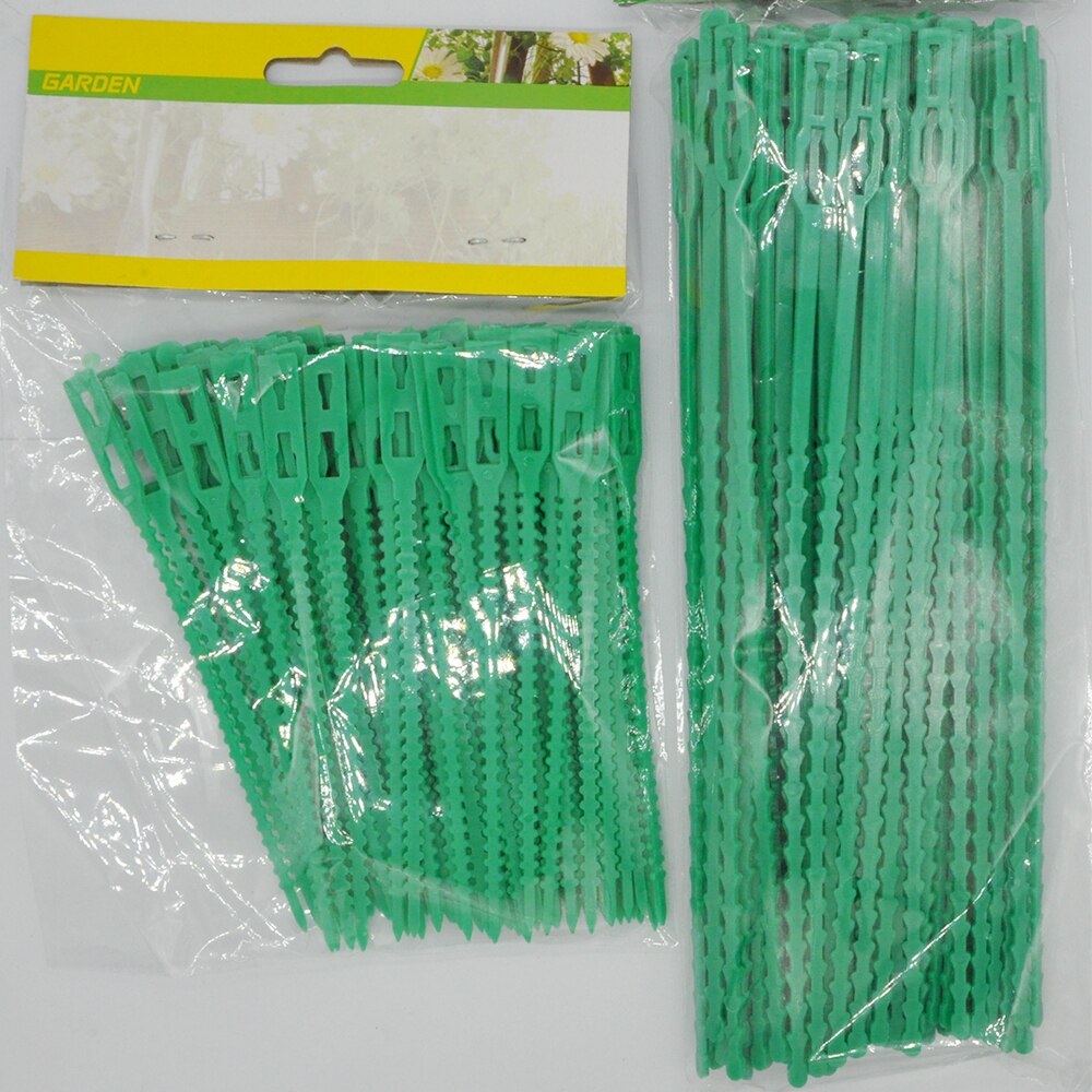 50/100Pcs Reusable Gardening Cable Ties Plant Support Shrub Fastener Tree Locking Adjustable Plastic Cable Ties Tools