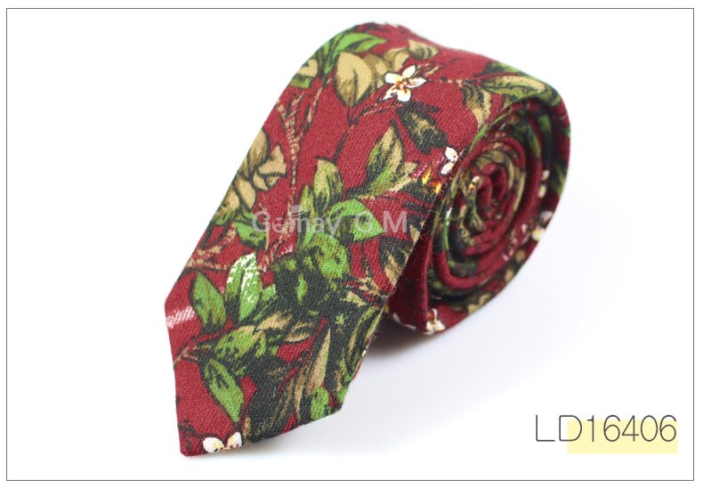 Märke bröllop bomull blommiga slipsar för män kostym smala herr slipsar gravatas slim corbatas vestidos hals slips cravat brudgums slips: Ld16406