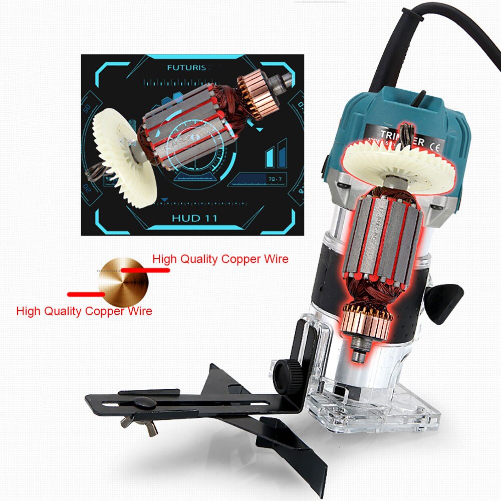 800W Houtbewerking Elektrische Router Trimmer Hout Frezen Graveermachine Hand Carving Machine Hout Router Met Frees