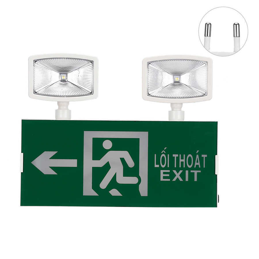 LED Emergency Light LED Emergency Exit Sign Evacuation Indicator Light with Vietnamese English 220V EU Plug