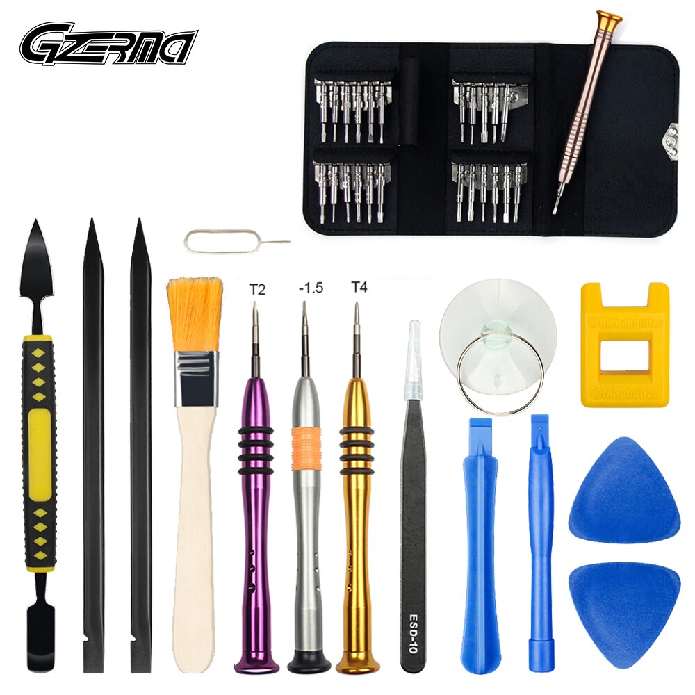 Gzerma 40 Stks/set Professionele Laptop Opening Demontage Reparatie Gereedschap Kit Met Schroevendraaier Kit Voor Cellphone Iphone Laptops Pc