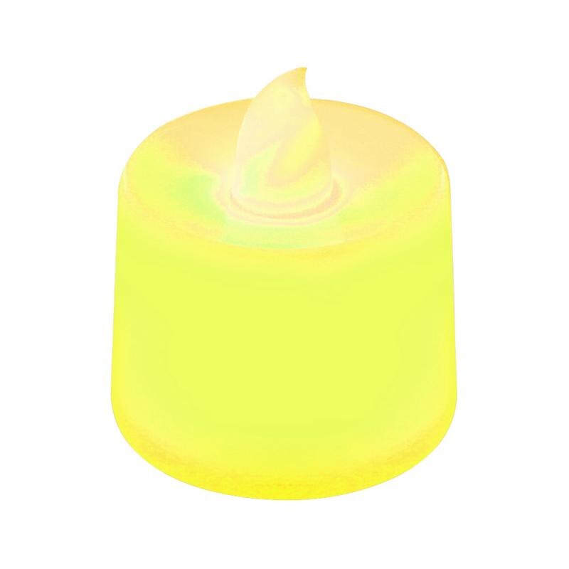 LED Candle Lighting Lamp Battery Operated Tea Lights Flameless Decoration Craft For Wedding Propose Party Festival: 1PC yellow