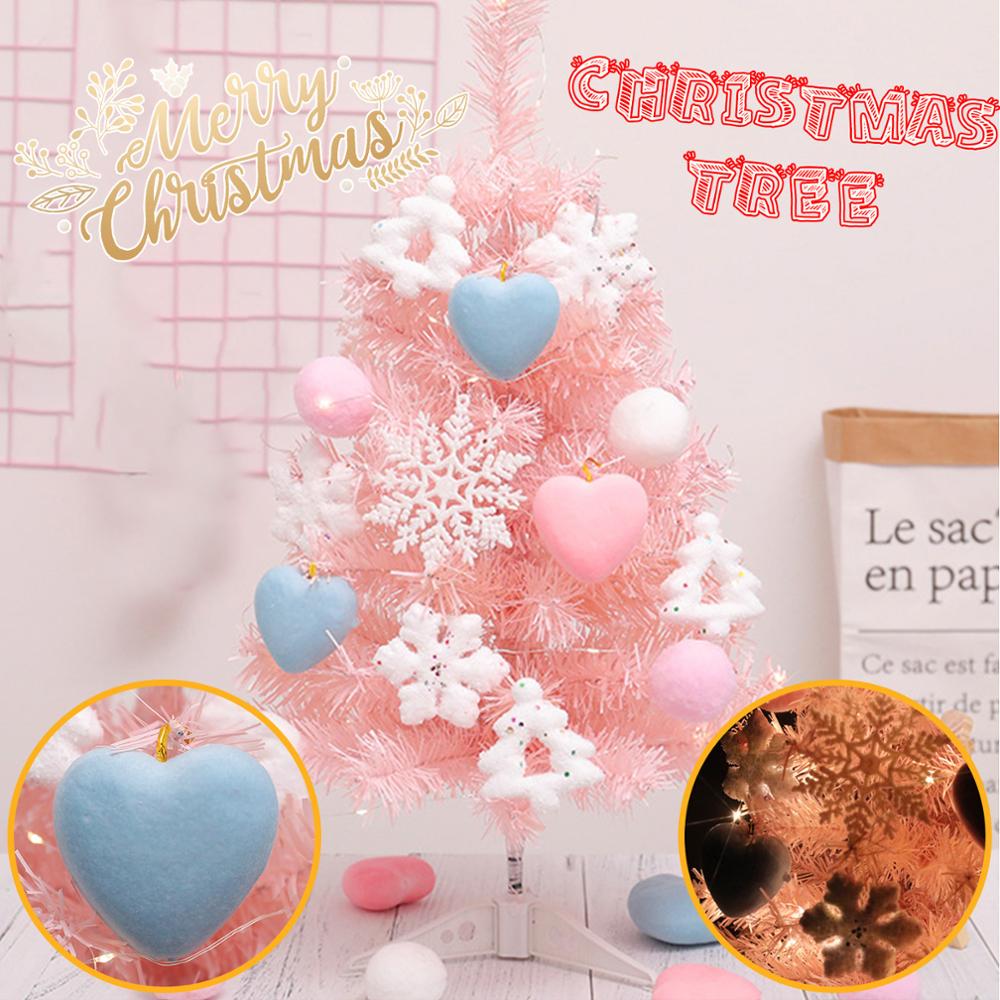 LED Pink Christmas Tree 60cm Package Christmas Tree Christmas Home Decor: Default Title