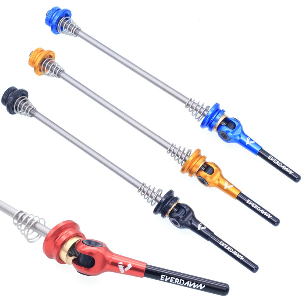 Mountain Road Bicycle Titanium Alloy Axle Quick-release Rod Front and Rear Wheel Set Open Gear Flower Drum Fixed Axle Pull Rod