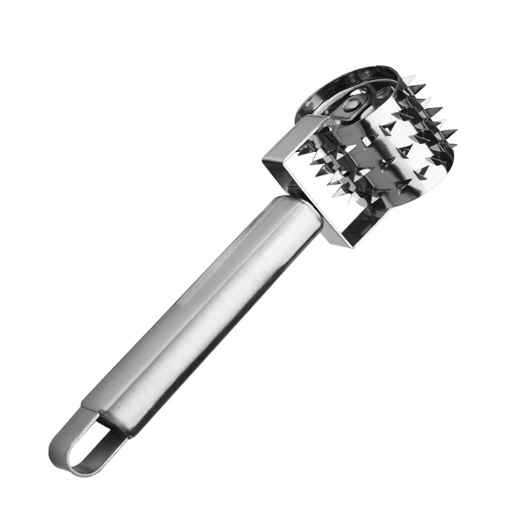 Mincer Meat Tenderizer Roller Stainless Steel Rolling Hammer Needle Seasoning Stick for Steak Chicken Pork Beef Kitchen Gadgets