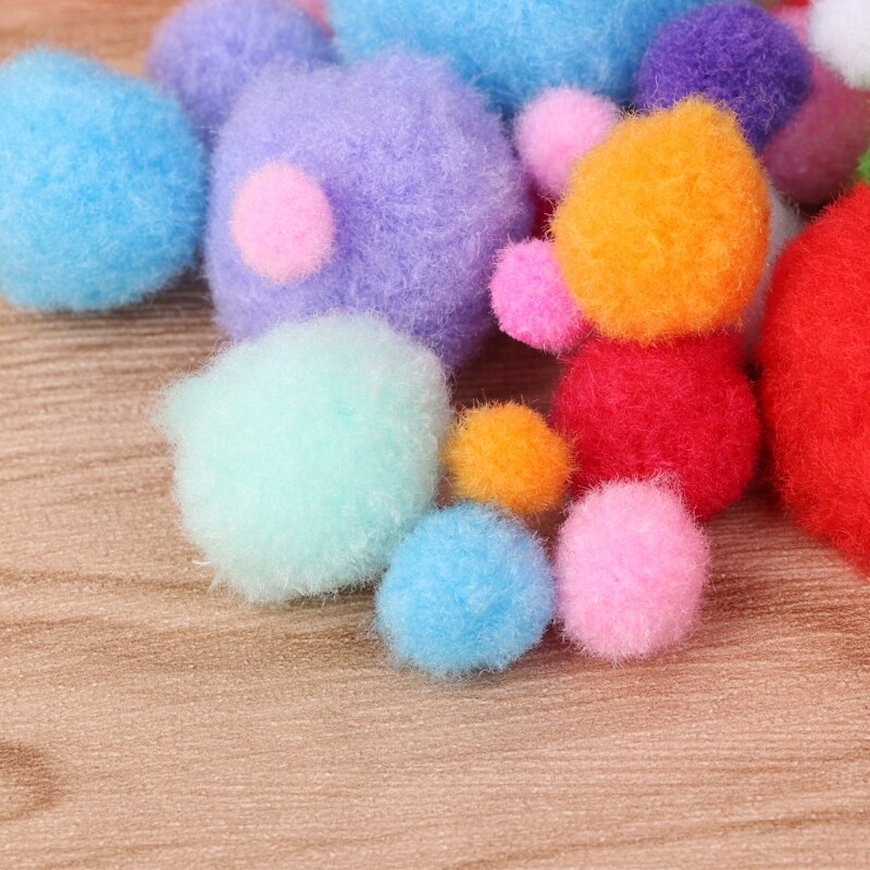 200 pièces Couleurs Assorties Artisanat Pompons Créative Faisant Hobby Fournir OUTILS DE BRICOLAGE M89A