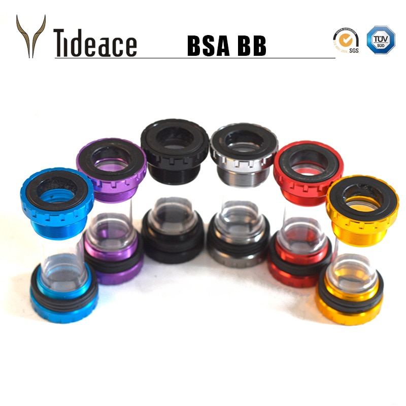 Bicycle Press Fit BSA Bottom Bracket MTB Road Cycling Plastic&Aluminum alloy Bolt 68mm Crank Axis