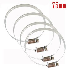 Auto Tube Vent Clips 25/42//60/75mm 4pcs Practical To Use Stainless Steel: 75MM