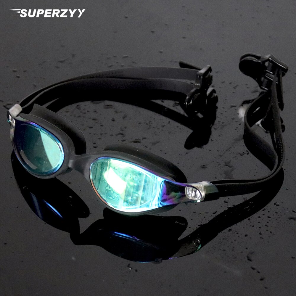 SUPERZYY-Gafas de natación profesionales para hombre y mujer, lentes de protección UV antivaho, ajustables, de silicona, impermeables