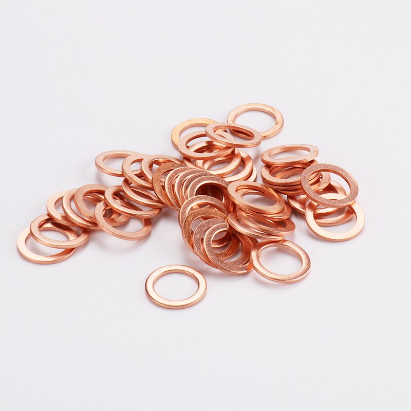 Copper Sealing Solid Gasket Washer Sump Plug Oil For Boat Crush Flat Seal Ring Tool Hardware Accessories Copper Washer Seal