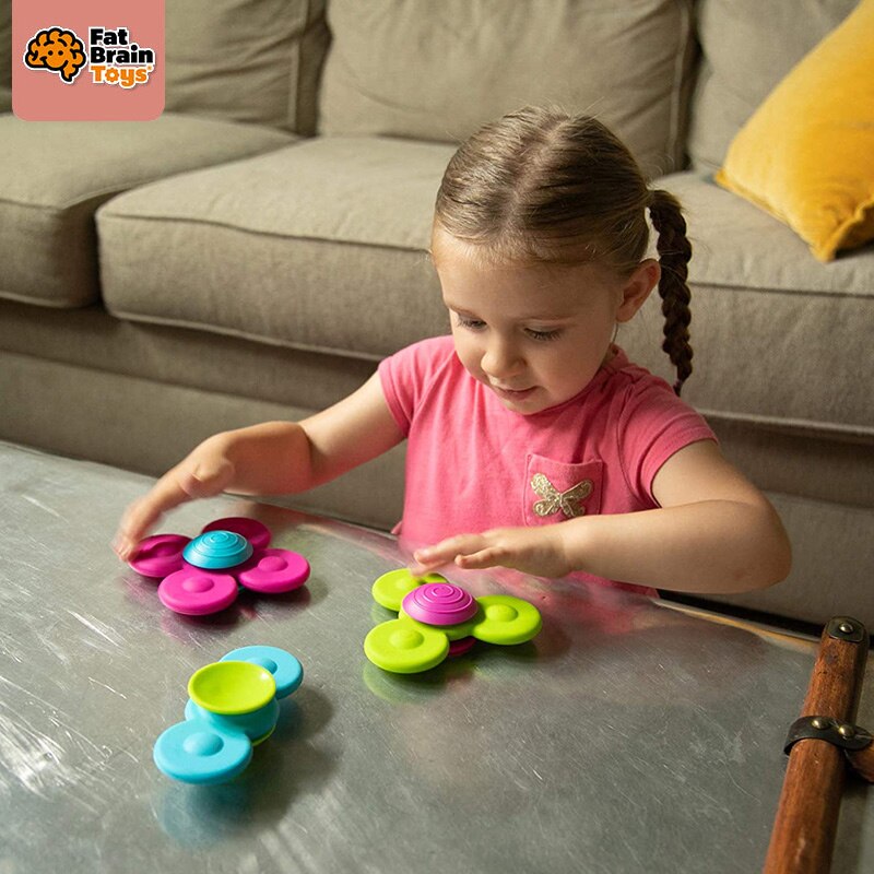 Vet Hersenen Speelgoed Whirly Squigz 3Pcs Baby Spinning Speelgoed Leuk Educatief Speelgoed Voor Kinderen
