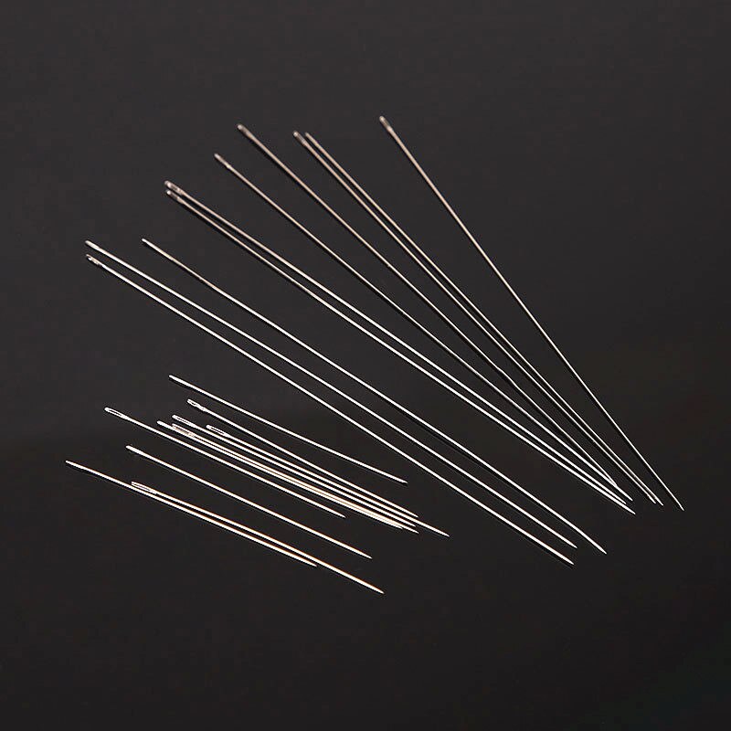 30Pcs Kralen Naald Big Eye Gebogen Open 80Mm 100Mm 120Mm Diy Lange String Cord Sieraden Maken gereedschap Metalen Pinnen Naalden