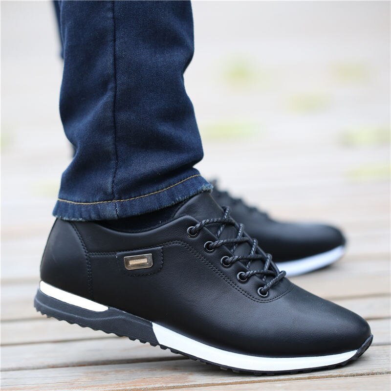 Loafers Walking Footwear Tenis Feminino Outdoor Breathable Sneakers Men&#39;s PU Leather Business Casual Shoes for Male fgb