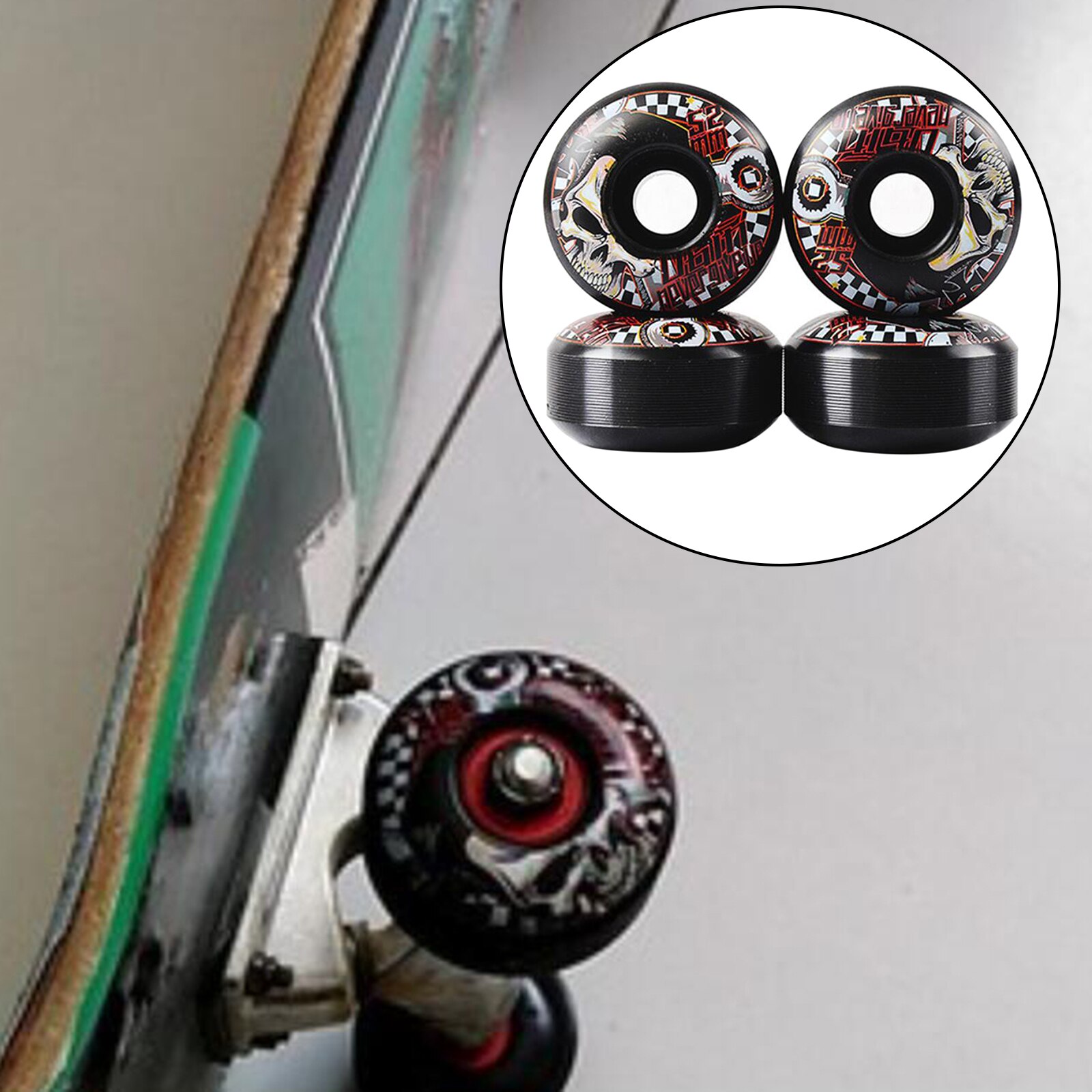 Roues de Skateboard 51D 52x30mm, 4 pièces, antidérapantes
