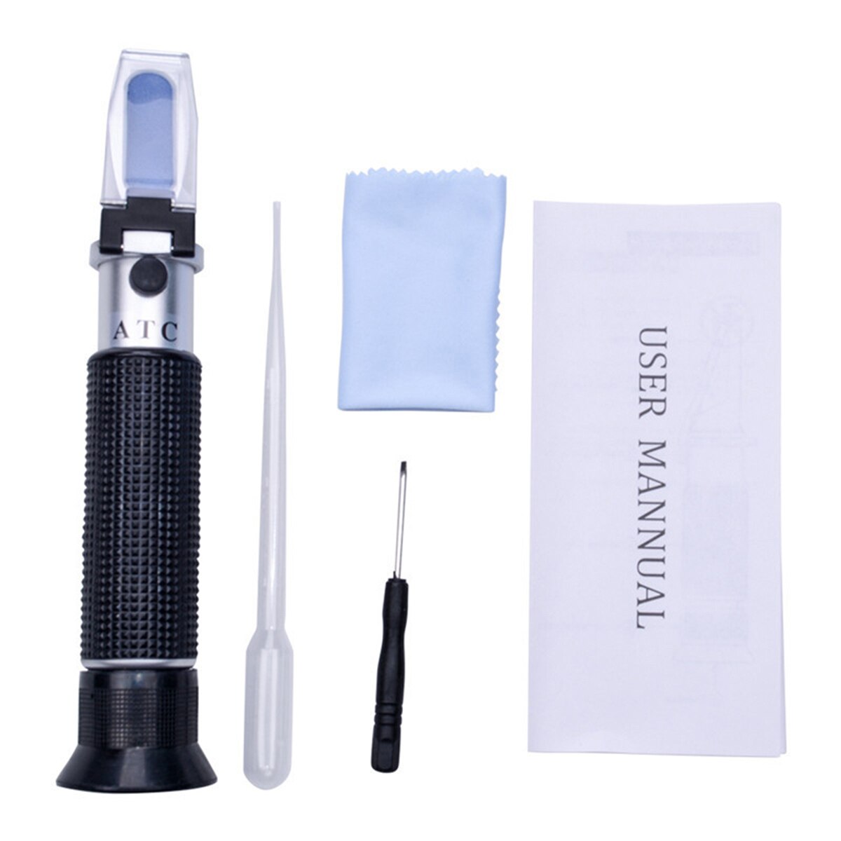 Digitale 0-32% Brix Refractometer Met Atc Handheld Refractometer Bier Wijn Fruit Suiker Schaal Alcohol Meter Test Tool Set