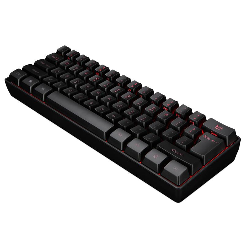 Small RGB Backlit Gaming Keyboard Wired 61 Keys Gaming Keyboard Wired Keyboard: Default Title