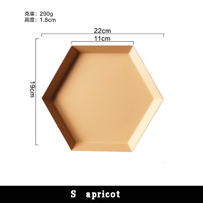 Coloré polygone bijoux plaque bureau combinaison plateau de rangement nordique géométrique diamant métal Hexagonal thé fruits bijoux plat: 8