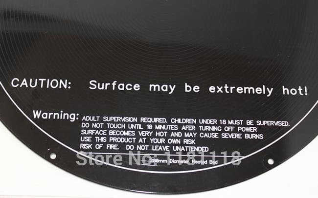 RepRap 3D Printer PCB Heatbed Round-black-D300 Heated Bed Plate For Delta