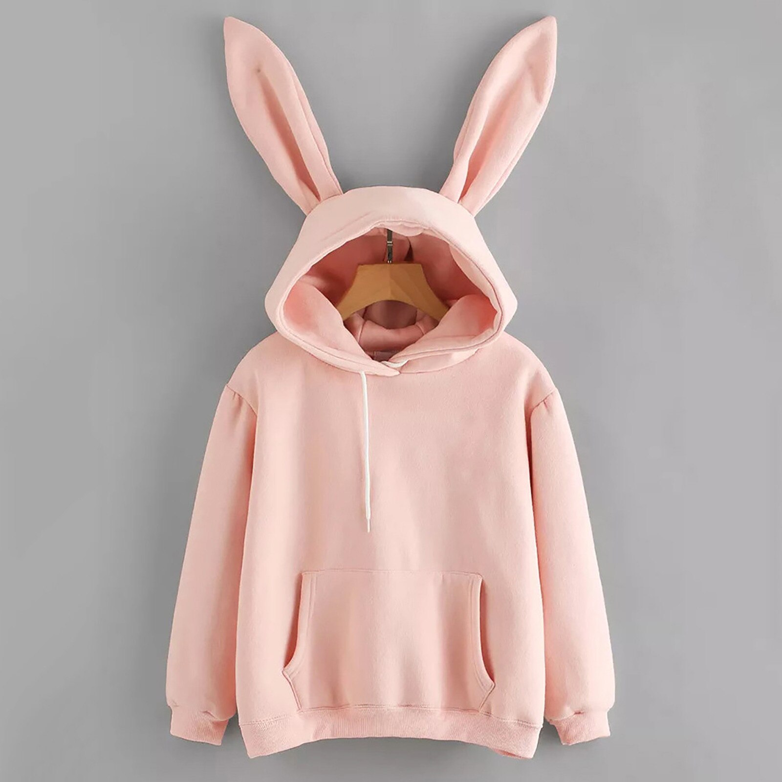 Sudadera de manga larga con capucha de conejo de dibujos animados para mujer, suéter, chaqueta, chaqueta, bonita Sudadera con capucha de conejo para mujer, Otoño e Invierno