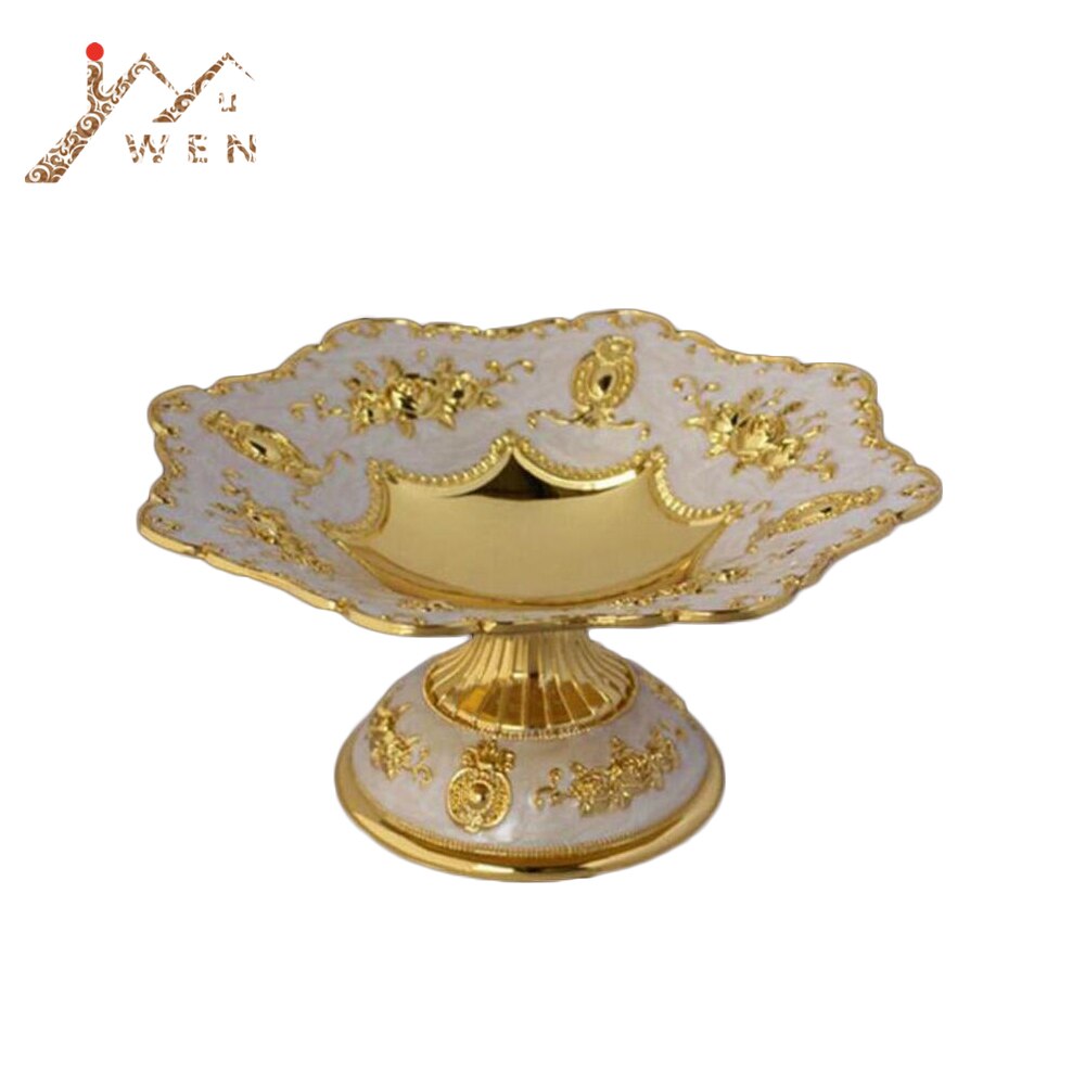 Elegante Luxe Golden Plated Gedroogd Fruit Plaat Snack Tray Thuis Kamer Decoratie Moer Kom