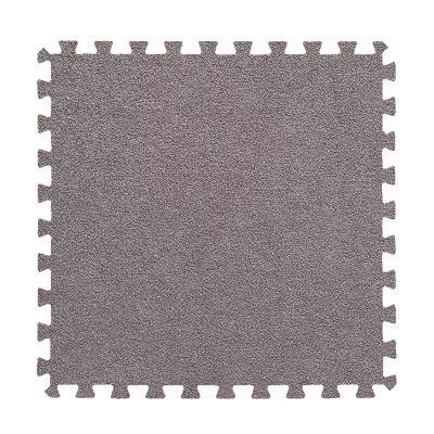 Tapete de camurça para crianças, tapete infantil de camurça com espuma eva interlock alfombra infantil de 30x30cm: MAT G6