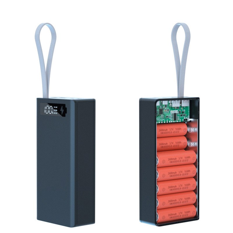 For Type C Micro Lightning 14*18650 Battery Holder Charging Box DIY Power Bank Cover Dual USB Diy Power Bank 18650 Battery Case