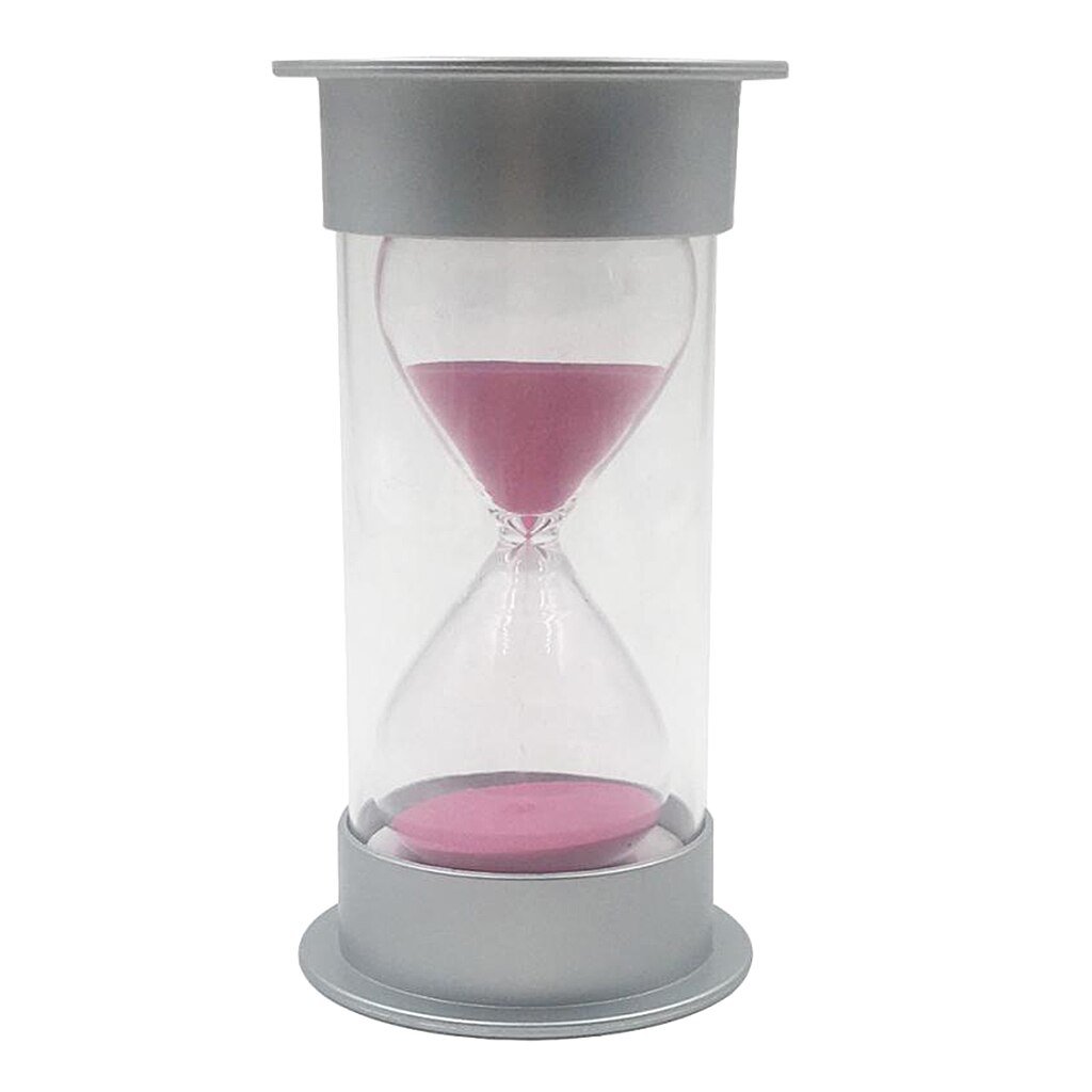 10/15/20 sekunder  /2 minutter farverig sandglas timeglas sand ur timer tæller på bordpladen hylde dekor dekoration børn: Lyserød 15 sek