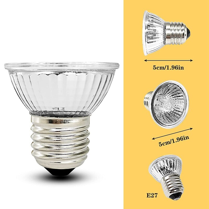 75W UVB Bulb UVA Light Halogen Basking Bulb Reptilian Lamp Lizard Lamp E27 Lamp Spot Lamp Full Spectrum Sun Lamp