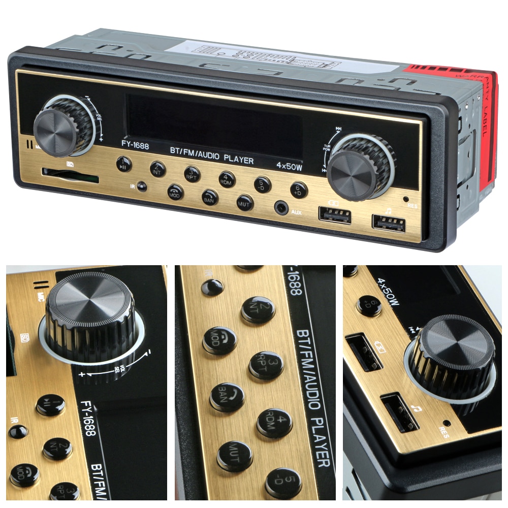 Autoradio 1 Din Auto Radio Coche Bluetooth Stereo Audio Fm Ontvanger Usb Sd Aux Autostereo MP3 Multimedia Speler Auto Elektronica