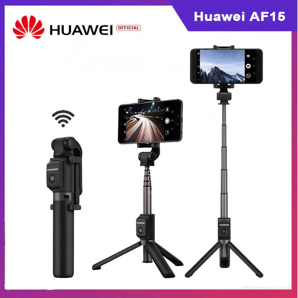 Huawei AF15 Selfie Stick Tripod Bluetooth Portable Wireless Control Handheld Monopod For iOS Huawei Xiaomi Phone 163g Max 66cm